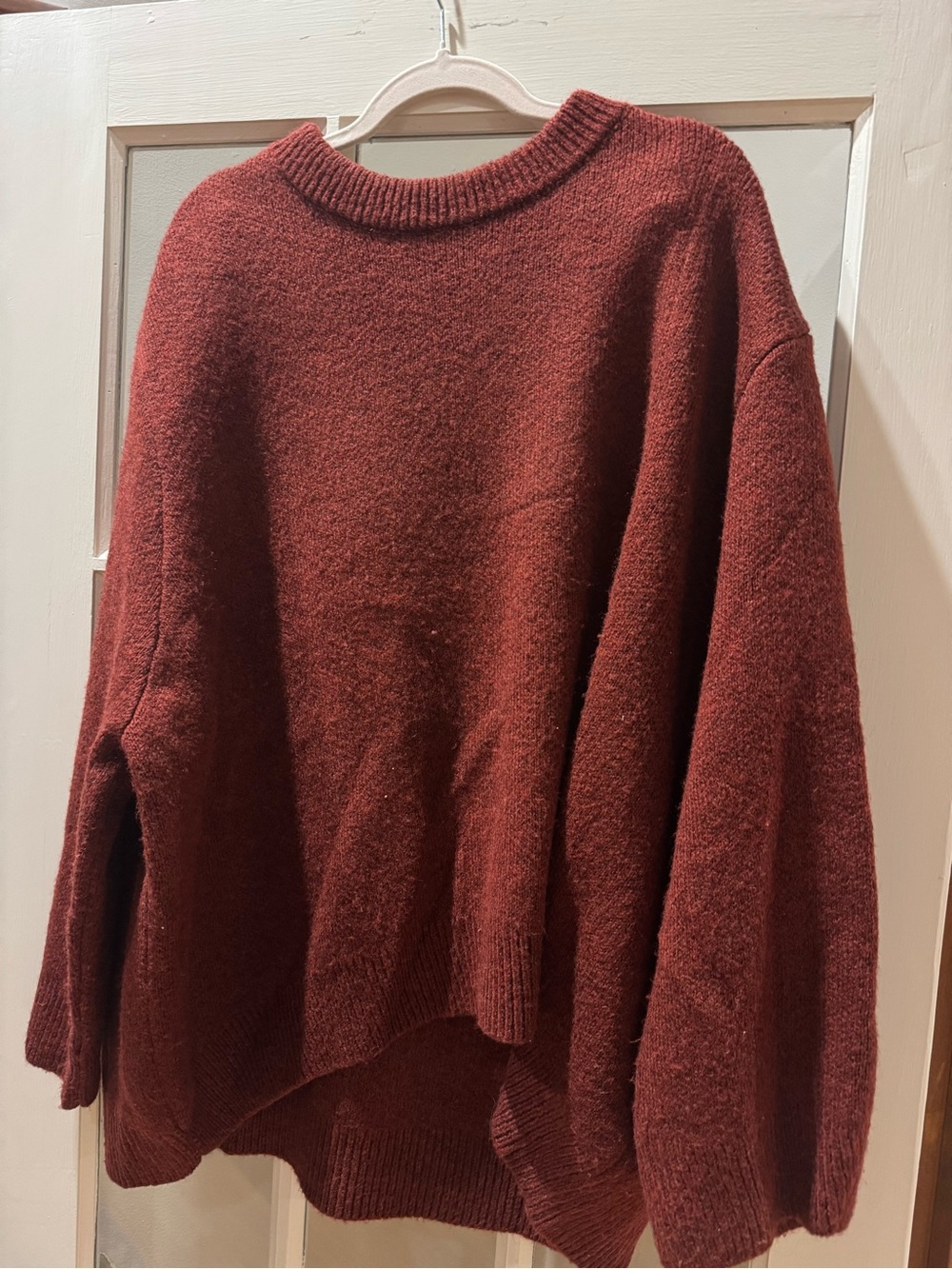 Primark Women's Oversized Scoopneck Sweater - Rust